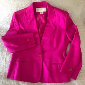 Vintage Doncaster - Hot Pink Silk Blazer 6P